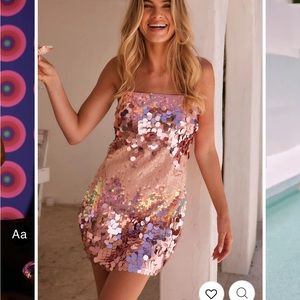 Pink Disco Mini Dress 12th Tribe